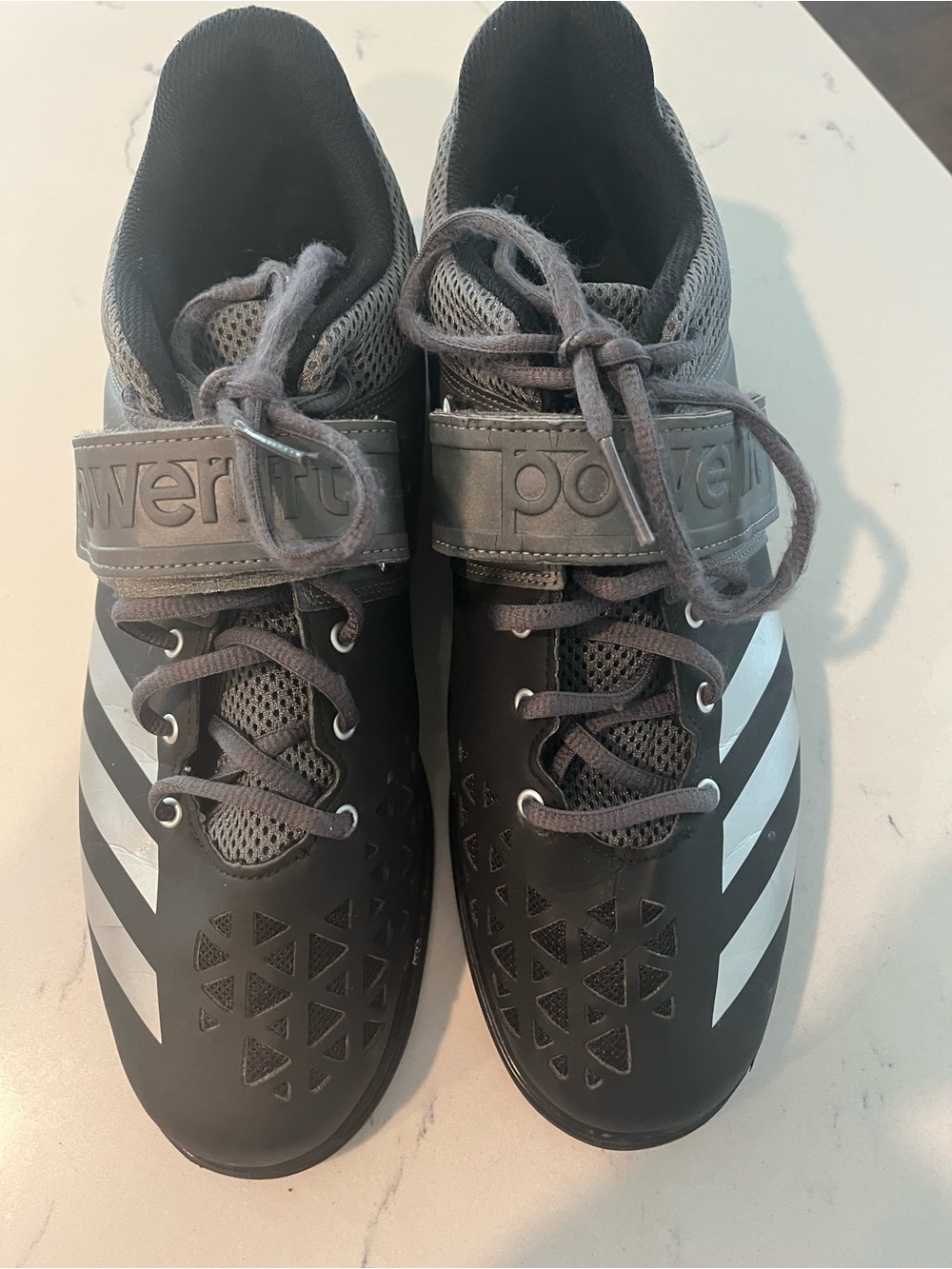 adidas Black and Gray Athletic Sneakers Weightlifting Shoes